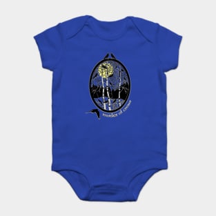 Murder Of Crows Artistic Oval Design Baby Bodysuit